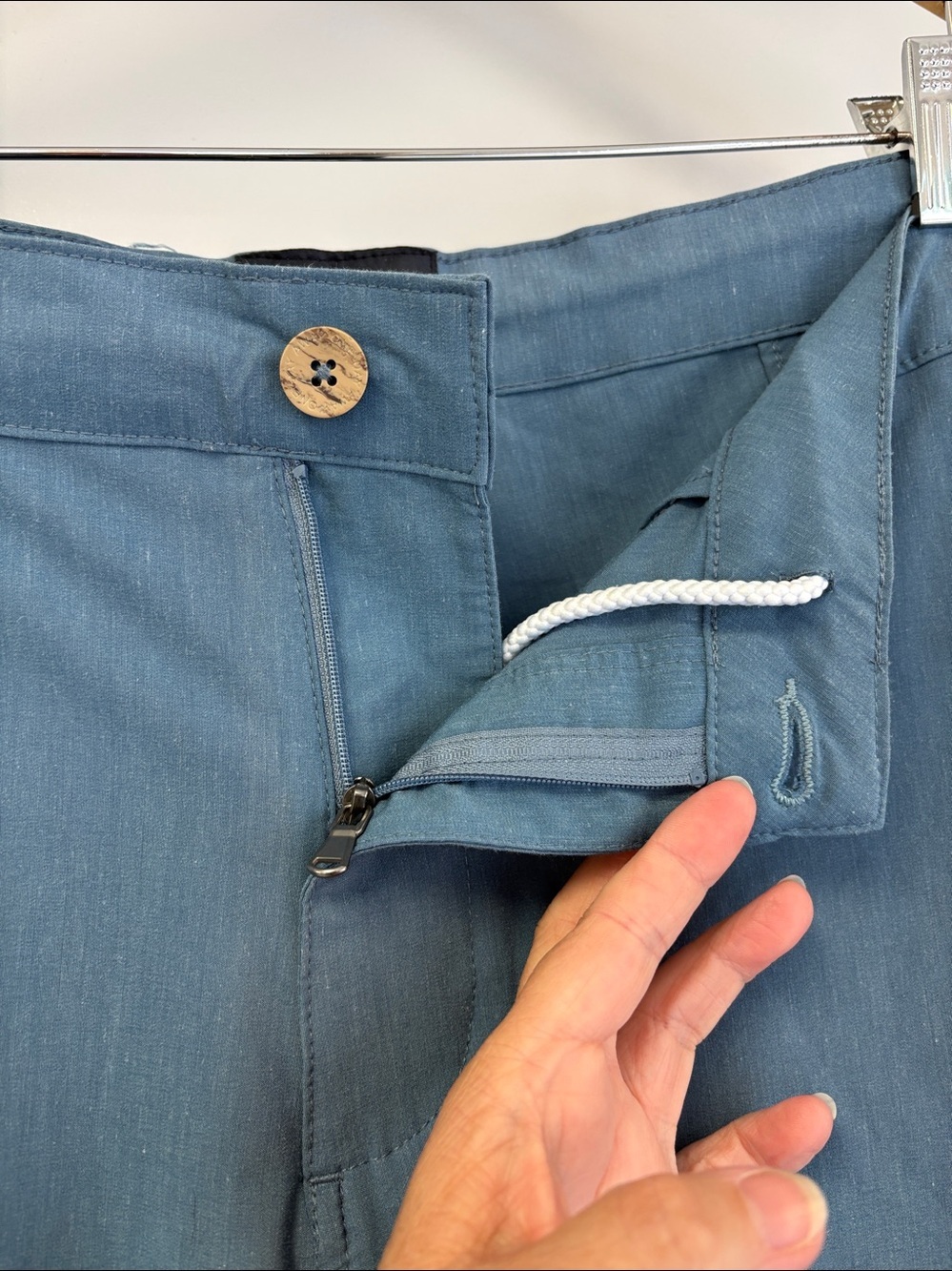 Men’s Slate Blue Lightweight Pocketed Board Shorts Sz 36 - Picture 3 of 5